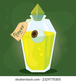 Isolated colored magical power potion elixir Vector