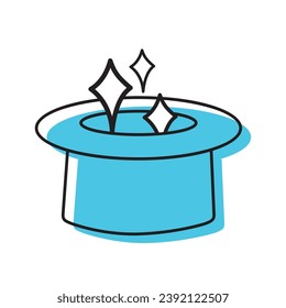 Isolated colored magician hat magic icon Vector illustration