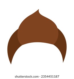 Isolated colored male hair style Vector