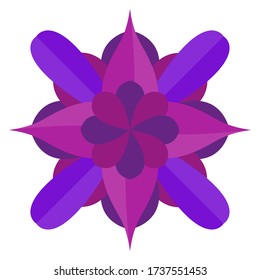Isolated colored mandala. Floral pattern - Vector illustration