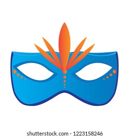 Isolated colored mardi gras mask. Vector illustration design