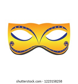 Isolated colored mardi gras mask. Vector illustration design
