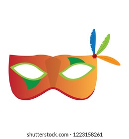Isolated colored mardi gras mask. Vector illustration design