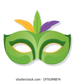 Isolated colored mardi gras mask Vector illustration