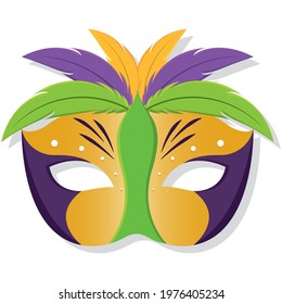 Isolated colored mardi gras mask Vector illustration