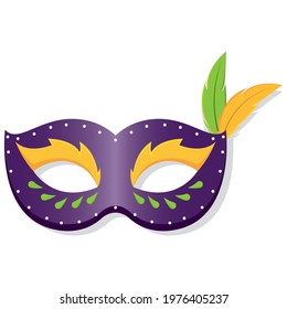 Isolated colored mardi gras mask Vector illustration