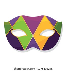 Isolated colored mardi gras mask Vector illustration