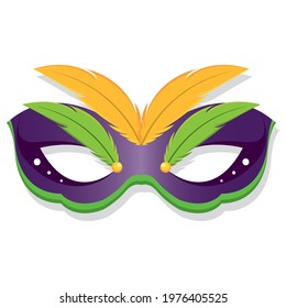 Isolated colored mardi gras mask Vector illustration