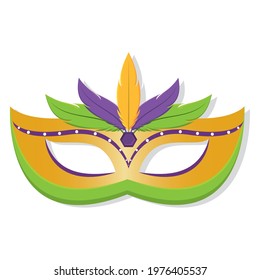 Isolated colored mardi gras mask Vector illustration