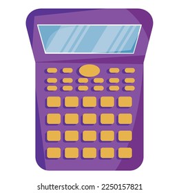 Icono de calculadora de matemáticas de color aislado Vector de diseño plano