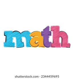 Texto de letras matemáticas aisladas Isolación Ilustración vectorial