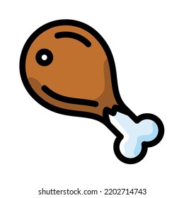 Isolated colored meat videogame icon Flat design Vector