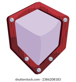 Isolated colored medieval shield sketch icon Vector
