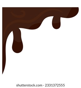 Efecto de chocolate fundido de color aislado Vector