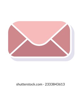 Icono de letra de mensaje de color aislado Vector