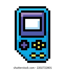 Isolated colored mobile console videogame icon Pixelated style Vector