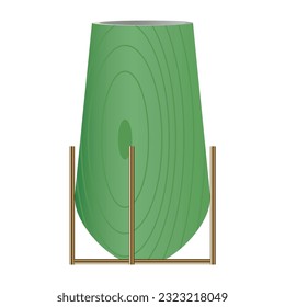 Icono de jarrón artesanal moderno de color aislado Vector