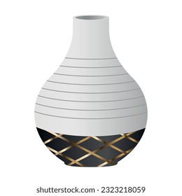 Isolated colored modern artisan vase icon Vector