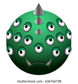 Isolated colored monster on a white background, Vector illustration