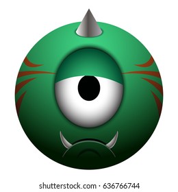 Isolated colored monster on a white background, Vector illustration