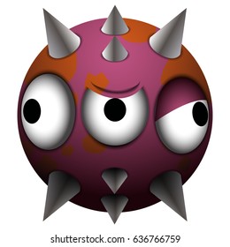 Isolated colored monster on a white background, Vector illustration