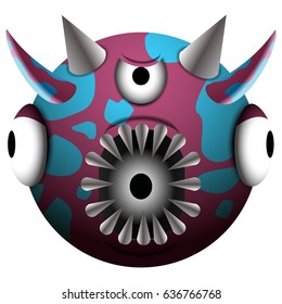 Isolated colored monster on a white background, Vector illustration