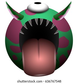 Isolated colored monster on a white background, Vector illustration