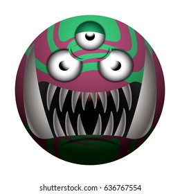 Isolated colored monster on a white background, Vector illustration
