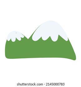 Isolated colored mountain with snow icon Flat design Vector