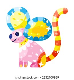 Isolated colored mouse alebrije icon Vector