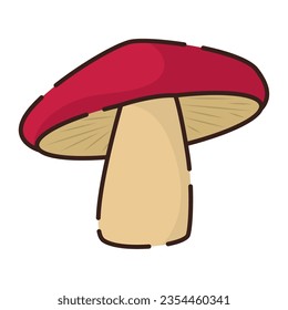 Icono de hongo de color aislado Vector de diseño plano