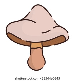 Isolated colored mushroom icon Flat design Vector
