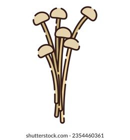 Isolated colored mushroom icon Flat design Vector