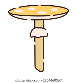 Isolated colored mushroom icon Flat design Vector