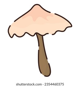 Isolated colored mushroom icon Flat design Vector