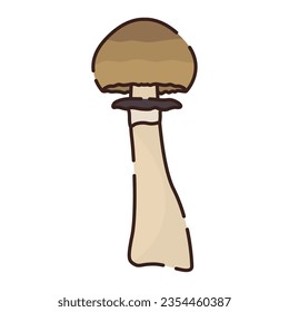 Isolated colored mushroom icon Flat design Vector