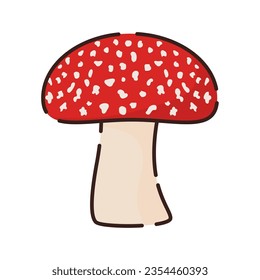 Isolated colored mushroom icon Flat design Vector