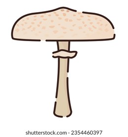 Icono de hongo de color aislado Vector de diseño plano