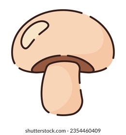Isolated colored mushroom icon Flat design Vector