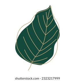 Isolated colored natural leaf icon Vector