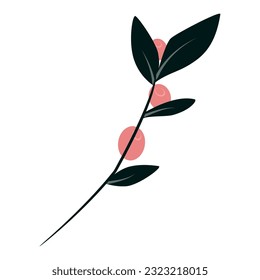 Isolated colored natural leaf icon Vector
