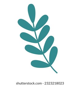 Icono de hoja natural de color aislado Vector