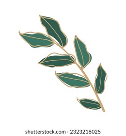 Isolated colored natural leaf icon Vector