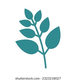 Icono de hoja natural de color aislado Vector