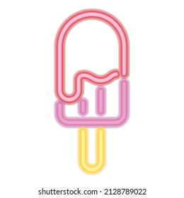 Icono de la paleta de neón de color aislado Vector