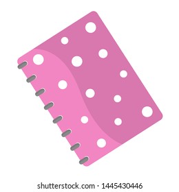 Isolated colored notebook cover. School supplies - Vector