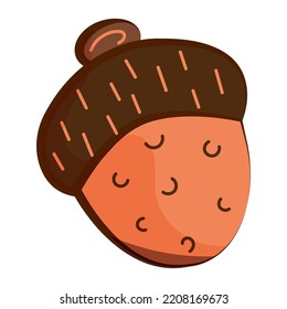 Isolated colored nut icon Flat design Vector