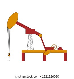 Isolated colored oil platform. Vector illustration design