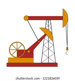 Isolated colored oil platform. Vector illustration design