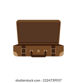 Isolated colored open travel suitcase icon Vector
